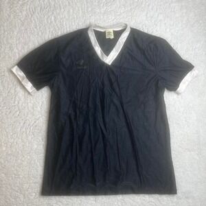 Vintage 80s umbro black‎ men's blank jersey soccer futbol USA made